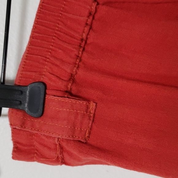 Anthropologie Love Tree orange linen cargo pants joggers - Picture 12 of 16